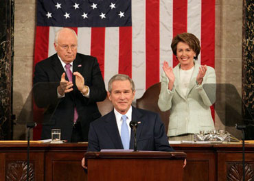 President Bush, Vice President Cheney, Speaker of the House Pelosi