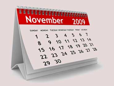 Calendar, November 2009