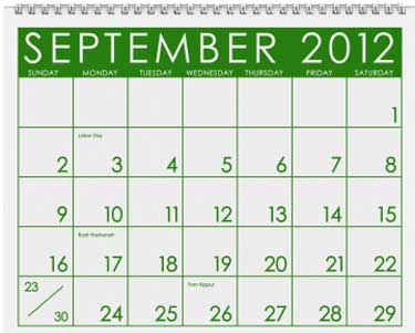 September 2012 Labor Day