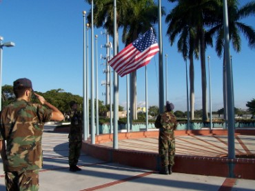 Saluting the Flag