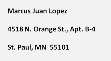 Example of How to Write an Address
