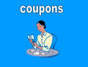 Woman Cutting Out Coupons