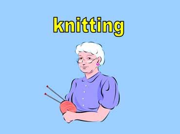 Woman Knitting