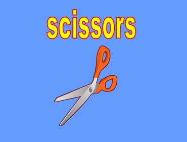 Pair of Scissors with Orange Handles