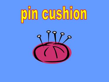 Red Pin Cushion with Pins