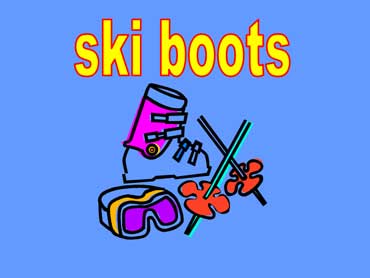 Ski Boots, Goggles, and Poles