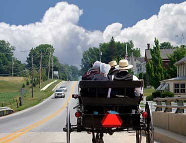 Amish Practicing Freedom of Religion