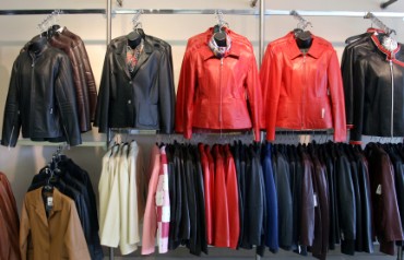 Leather Jackets in a Store