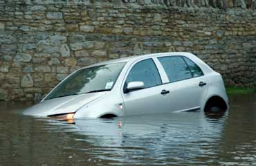 Car Stuck in a Flood