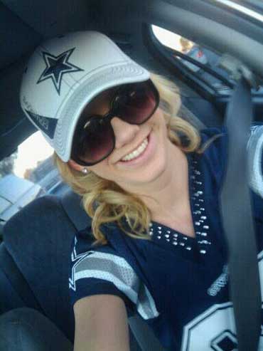 Cowboy Fan on Her Way to a Football Game