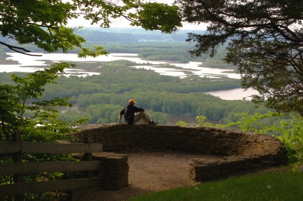 Boy Looking at the Mississippi River