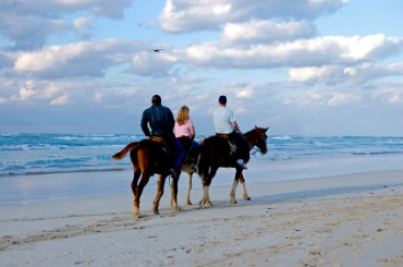 Riding Horses on the Beach