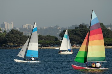 Catamarans on San Diego Mission Bay