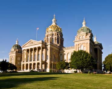 Iowa State Capitol Building in Des Moines