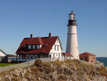 Lighthouse - Portland Head Light Station in Cape Elizabeth, Maine, USA