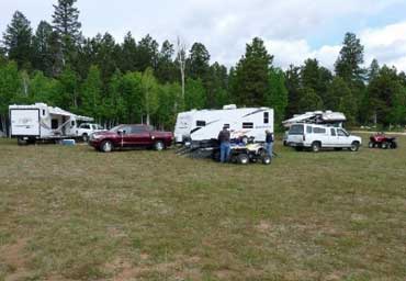Campsite with Vehicles
