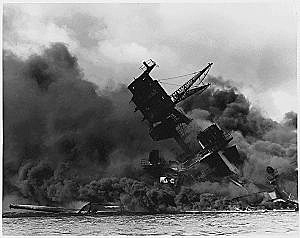 Arizona Ship Attacked at Pearl Harbor